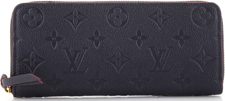 Louis Vuitton LIMITED EDITION Long Wallet Monogram Empreinte Zippy - Navy  Blue