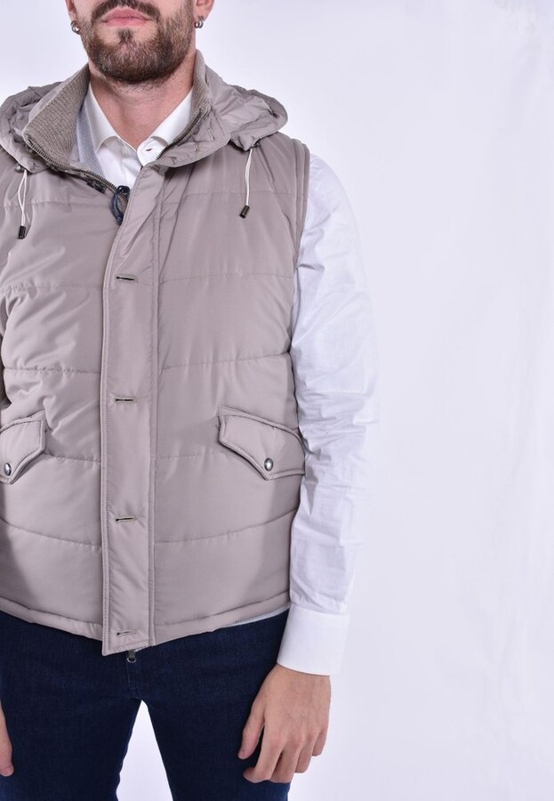 Barba Detachable Sleeve Puffer Jacket
