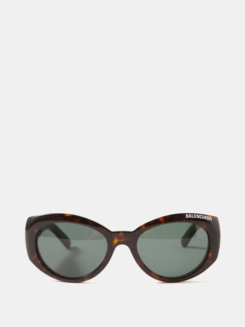 Balenciaga Eyewear Round Tortoiseshellacetate Sunglasses ShopStyle