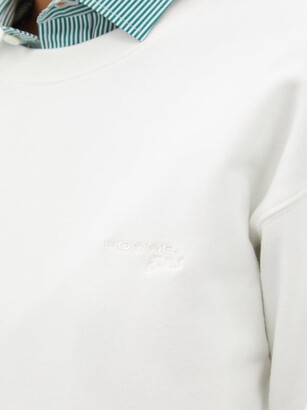 HommeGirls Logo-embroidered Cotton-jersey Sweatshirt - White