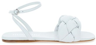 Miu Miu Braided Ankle Strap Sandals