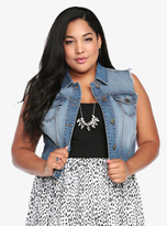 Thumbnail for your product : Torrid Light Washed Cropped Denim Vest