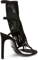 Thumbnail for your product : Gucci Becky Suede Fringed High Heel Sandal