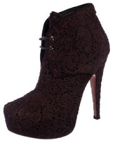 Thumbnail for your product : Alaia Laser-Cut Platform Booties