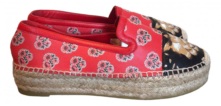 red espadrilles flats