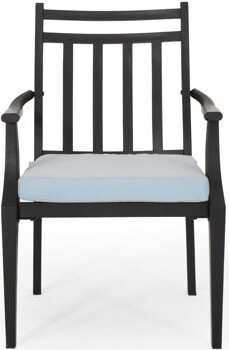 Gracie Oaks Johnstown Patio Dining Armchair with Cushion