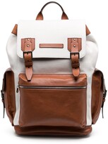 Thumbnail for your product : Brunello Cucinelli Colour-Block Drawstring Backpack