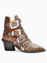 Thumbnail for your product : Topshop Buckle Western Boot - Nude
