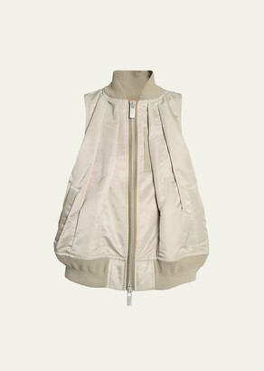 Athlisan Womens Zip Up Puffer Vest Stand Collar Sleeveless Padded Jacket  Coat
