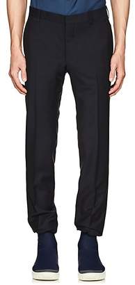 Prada Men's Plain-Weave Wool-Mohair Slim Trousers - Navy