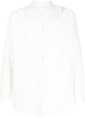 Lisa Von Tang Button-Down Fitted Shirt