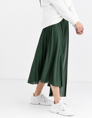 ASOS DESIGN cut about wrap pleated city maxi skirt