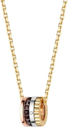 Boucheron 18kt gold Quatre Classique XS motif diamond pendant