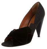 Thumbnail for your product : Lanvin Fabric Peep-Toe Pumps Black Fabric Peep-Toe Pumps