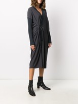 Thumbnail for your product : Kristensen Du Nord Ribbed-Knit Edge Wrap Dress