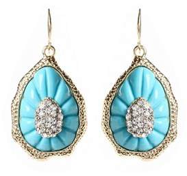 Amrita Singh shore Treasure" Crystal & Resin Drop Earrings.