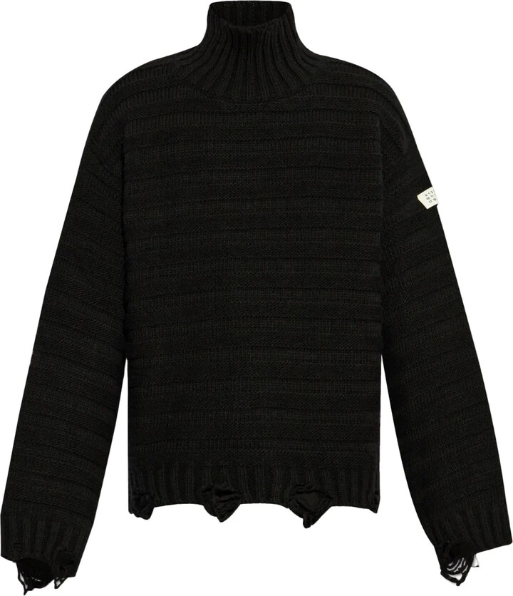 MM6 MAISON MARGIELA Distressed High-Neck Jumper