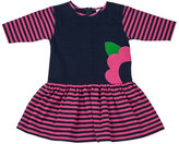 Thumbnail for your product : Florence Eiseman Striped Fit-and-Flare Dress, Navy/Fuchsia, Sizes 4-6X