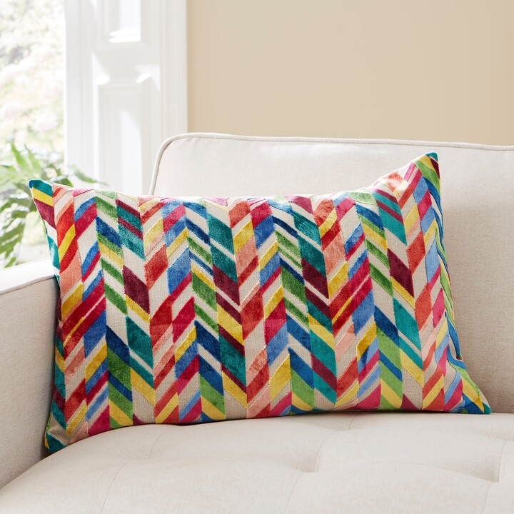 Dunelm Cut Velvet Brights Reverie Cushion Chindi Brights ShopStyle