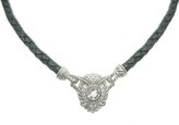 Thumbnail for your product : Judith Ripka Sterling Silver & Leather 17" Necklace