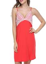 Thumbnail for your product : Ekouaer Women's Plus-Size Cotton Chemise with Spaghetti Strap