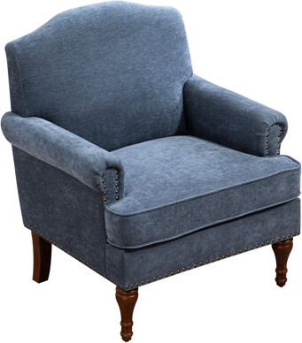 Comfy Club Chair With Fine Fabric - Wood Legs & Springs Cushions, Elegant Trim, Supports 300lbs, Grey Accent For Bedroom Chenille Legs, Ergonomic Desi