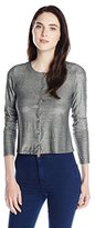 Thumbnail for your product : Only Hearts Women's Metallic Jersey Button Down Cardigan