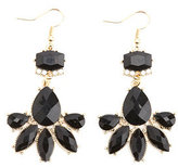 Thumbnail for your product : Charlotte Russe Fanned Faceted Stone Chandelier Earrings