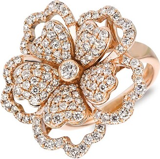 LeVian 14K Strawberry Gold® & Nude Diamonds™ Flower Ring