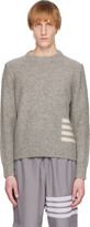 Thumbnail for your product : Thom Browne Gray 4-Bar Sweater