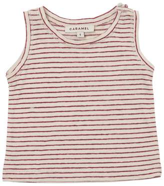 Caramel Baby And Child Striped Linen & Cotton Blend Jersey Top