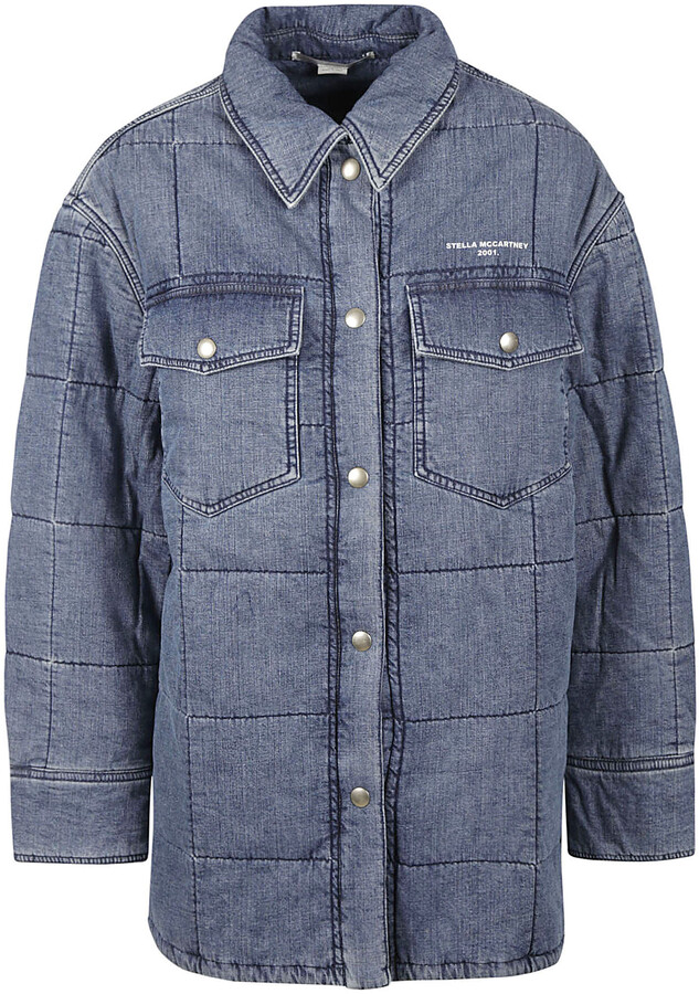 quilted denim shirt