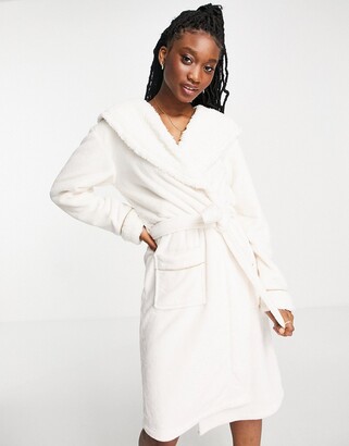 Chelsea Peers cosy dressing gown in cream - ShopStyle Bridal