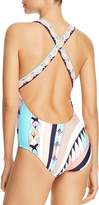 Thumbnail for your product : Trina Turk Electric Wave Cross One Piece Swimsuit