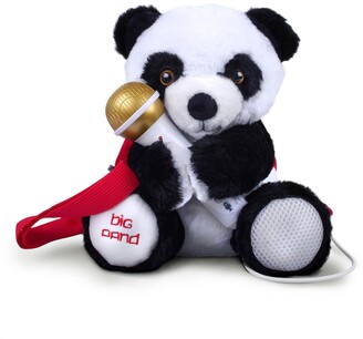 Singing Machine Plush Panda Bear Toy with Sing Along Microphone