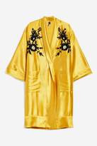 Thumbnail for your product : Topshop Womens Petite Embroidered Kimono - Gold