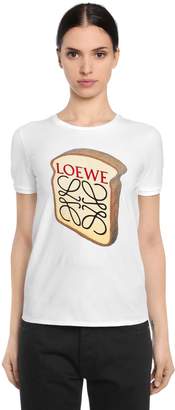 Loewe Slim Fit Toast Flocked Jersey T-Shirt