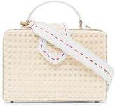Thumbnail for your product : Mehry Mu white Fey large leather straw box bag