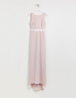 TFNC Bridesmaid exclusive bow back maxi in mink
