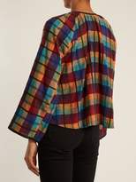Thumbnail for your product : Ace&Jig Farrah Gathered Neck Checked Cotton Blouse - Womens - Multi