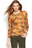Thumbnail for your product : MICHAEL Michael Kors Long-Sleeve Camo-Print Sweater