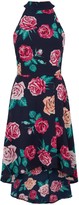 Thumbnail for your product : New Look Mela Floral High Neck Dip Hem Dress