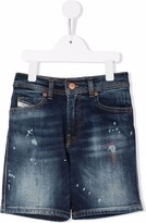 Thumbnail for your product : Diesel Kids Distressed-Finish Jean Shorts