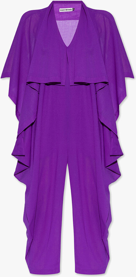 Conley\u2019s purple Langer Jumpsuit Allover-Druck Casual-Look Mode Hosen Conley’s purple 