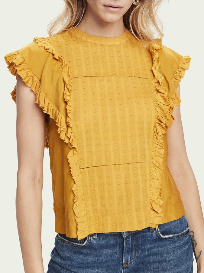 Mustard Ruffle Top | Shop the world's largest collection of 