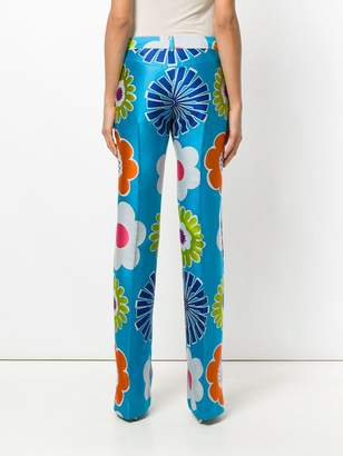 Talbot Runhof floral pleated trousers