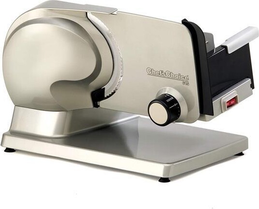 Chef's Choice 615A Electric Meat Slicer Features Precision Thickness Control and Tilted Food Carriage for Fast and Efficient Slicing with Removable...