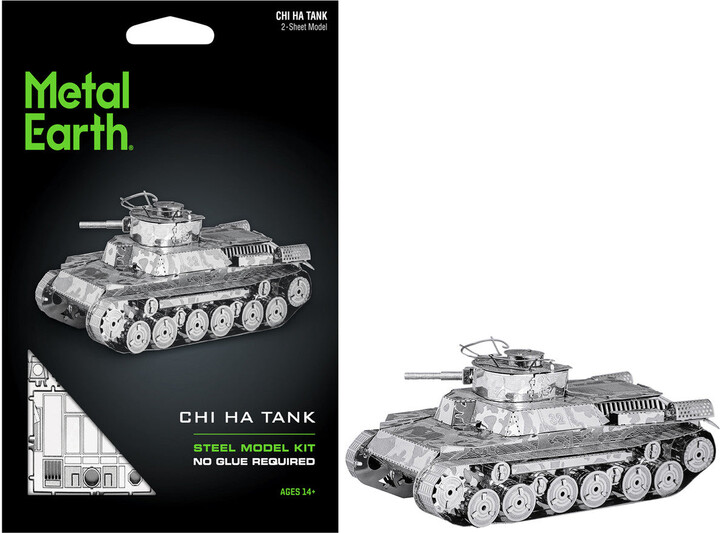 Metal Earth Model Kit Japanese Chi Ha Tank (Moderate Difficulty) Steel Model