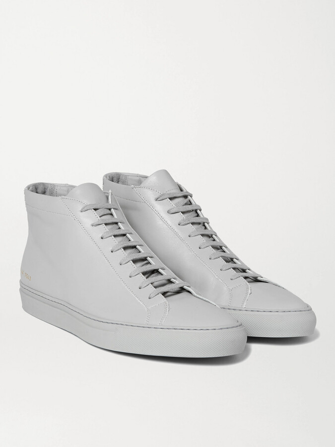 gray high top sneakers