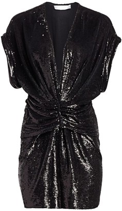 IRO Lilou Ruched Sequin Dress